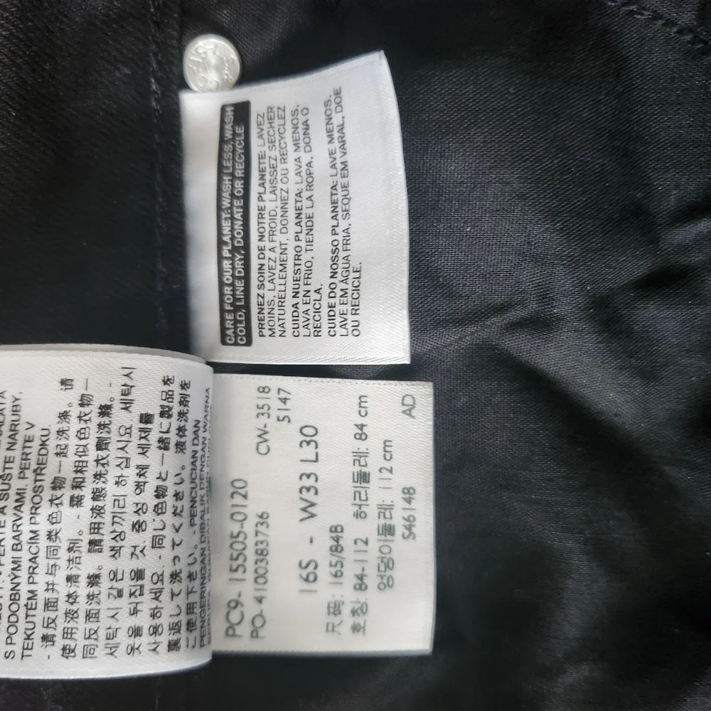 Flash Sale! Levi's 505 Straight Black Jeans W33 L30 - Picture 3 of 4